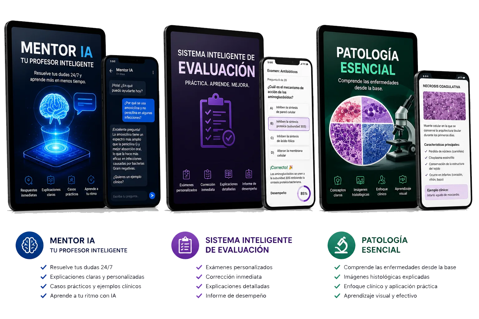 Pack Premium de Patología: Patología Esencial, Mentor IA y Sistema Inteligente de Evaluación